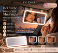 Valessia Glow – Araç Uyumlu Şarjlı LED Makyaj Aynası | 3 Renk Işık