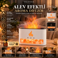 🔥 Valessia Flame – Alev Efektli Aromaterapi Difüzörü & Hava Nemlendirici | 2 Renk Seçeneği